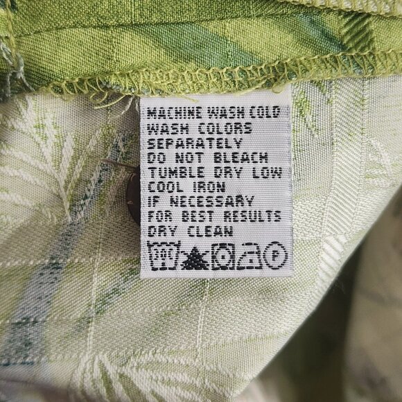 Tommy Bahama Shirt Mens Medium Silk Tropical Floral Leaf Relaxed Fit Button Up - Picture 7 of 12